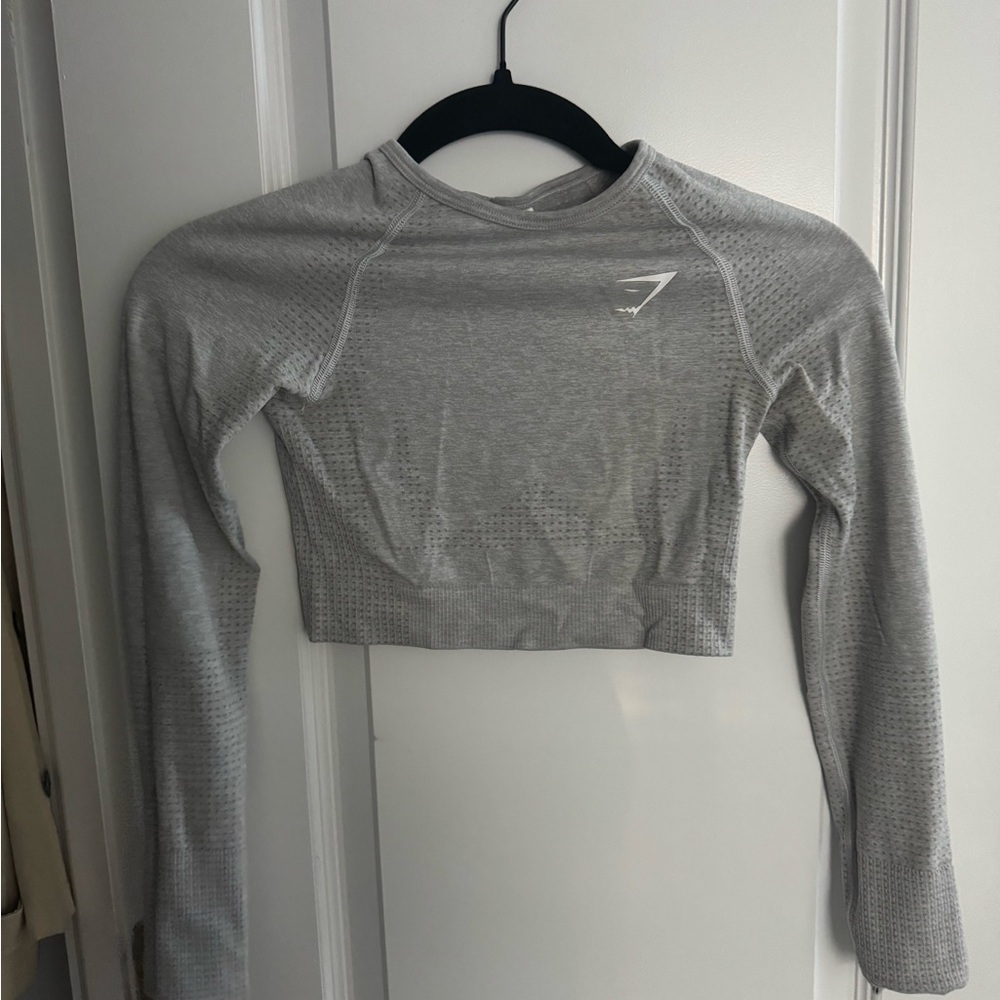 GYMSHARK CROPPED LONG SLEEVE XS